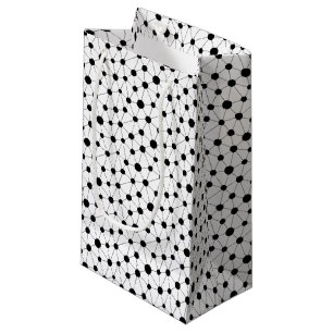 Modern lines and dots small gift bag