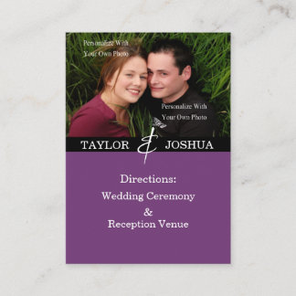 Modern Lines Deep Plum Direction Cards
