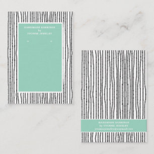 Modern Lines Earring Display Business Card