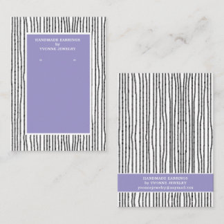 Modern Lines Earring Display  Business Card