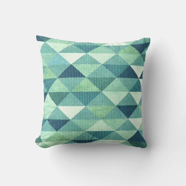 Modern Lines Geometric | teal Cushion (Front)
