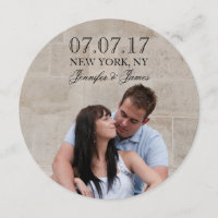 MODERN LINES | PHOTO SAVE THE DATE CARD
