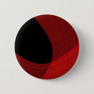Modern Lines Red and Black 6 Cm Round Badge