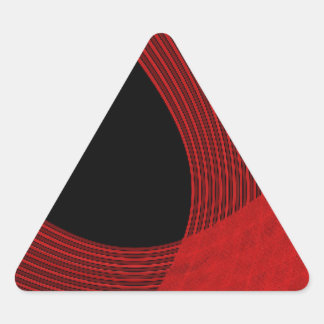 Modern Lines Red and Black Triangle Sticker