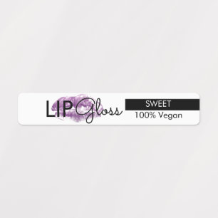 Modern Lip Gloss Lips Branding Packaging Labels