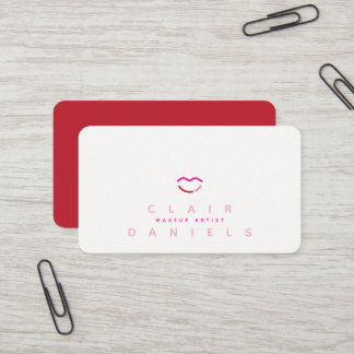 Modern Lips Beauty Logo | Editable Colour | Business Card