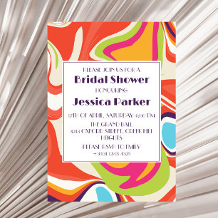 Modern Liquid Marble Unique Bridal Shower Invitation