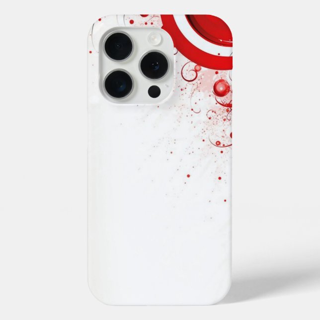 Modern Liquid Swirl Square Mustard red and white  Case-Mate iPhone Case (Back)