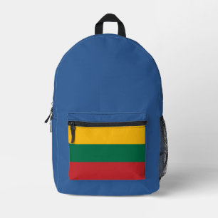 Modern Lithuania Lietuva Flag Country Souvenir Printed Backpack