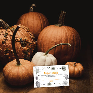 Modern Little Boo Ghost Diaper Raffle Baby Shower  Enclosure Card