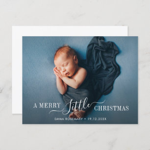 modern little christmas birth announcement card