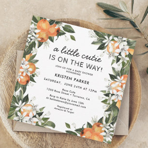 Modern Little Cutie Baby Shower Invitation