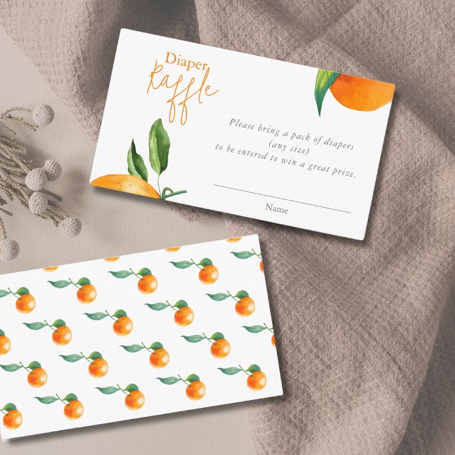 Modern Little Cutie Diaper Raffle Enclosure Card (Creator Uploaded)