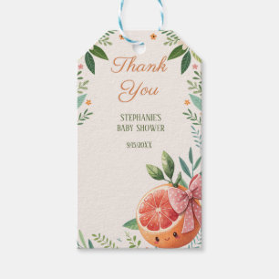 Modern Little Cutie grapefruit Citrus Theme Gift Tags