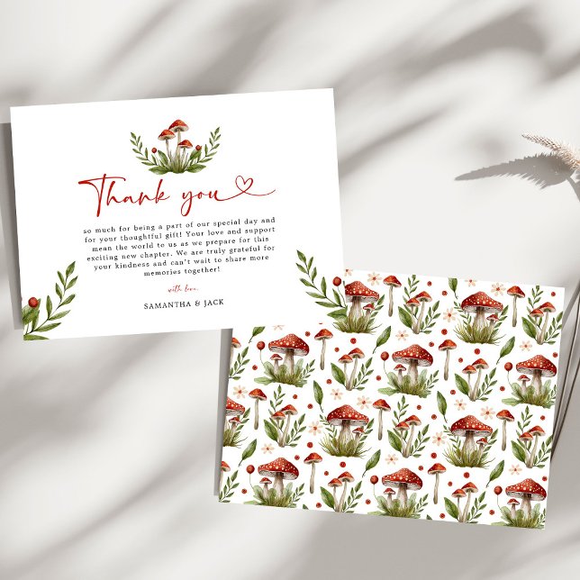 Modern Little Mushroom Baby Shower Thank You (Creator Uploaded)