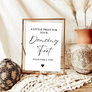 Modern little Treat for dancing feet Wedding Sign