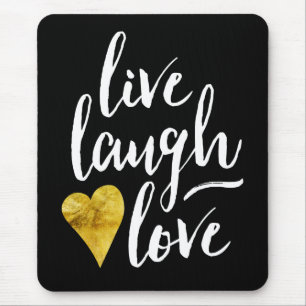 Modern Live Laugh Love Mousepad