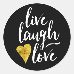 Modern Live Laugh Love Stickers