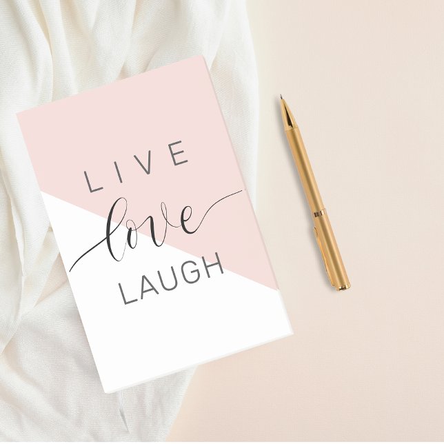 Modern Live Love Laugh Positive Motivation Quote Post-it Notes (Creator Uploaded)