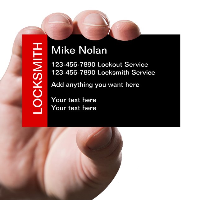 Modern Locksmith Security Theme Business Card (Creator Uploaded)
