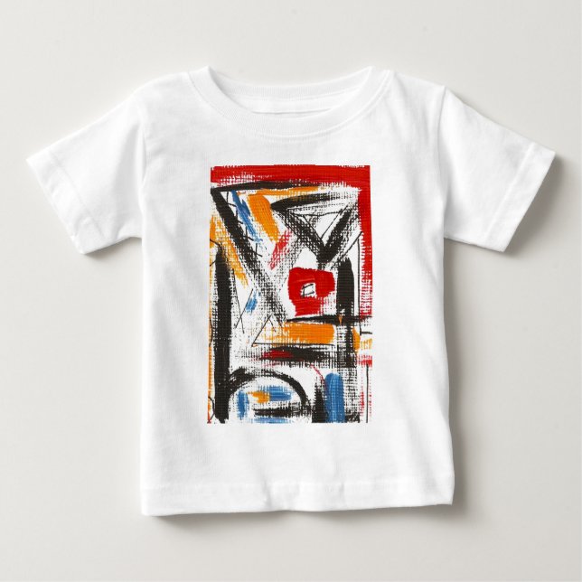 Modern Loft-Hand Painted Abstract Art Baby T-Shirt (Front)