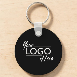 Modern Logo Black Key Ring