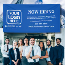 Modern Logo Blue Now Hiring