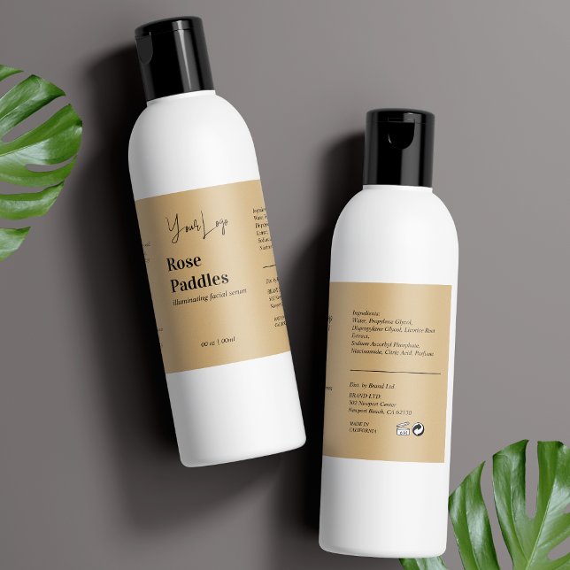 Modern Logo Cosmetic Bottle Label (Creator Uploaded)