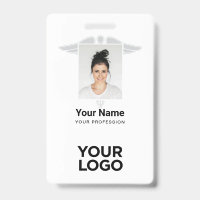 Modern Logo Employee Doctor Nurse Photo Name ID