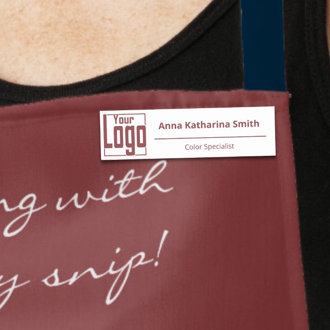 Modern Logo Expertise Classic Name Tag (Modern Logo Expertise Classic Name Tag, White, Square Corners)