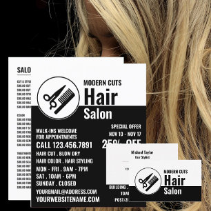 Modern Logo, Hair Stylist, Hair Salon Advert Flyer