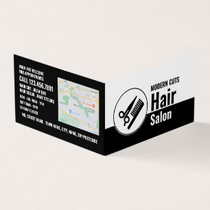Modern Logo, Hair Stylist, Hair Salon Loyalty Business Card