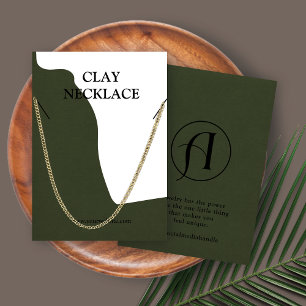 Modern Logo Jewellery Necklace Display Card