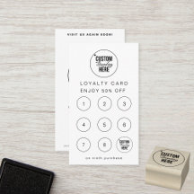 Modern Logo Loyalty Reward Cards For Customer