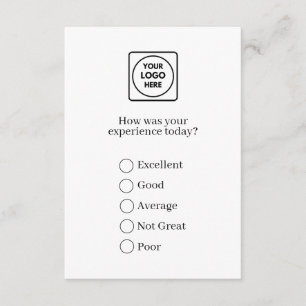 Modern Logo Minimalist Business Feedback Design Enclosure Card