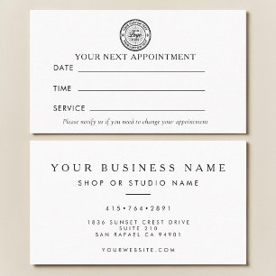 Modern Logo Office Appointment Card