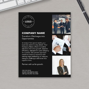 Modern Logo Photo Black Professional Business Flyer