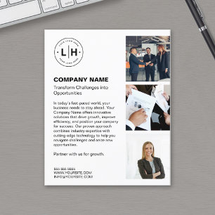 Modern Logo Photo White Professional Business Flyer