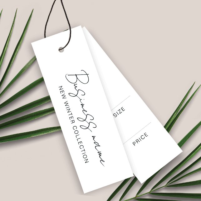 Modern Logo Product Price Hang Tag Card (Creator Uploaded)