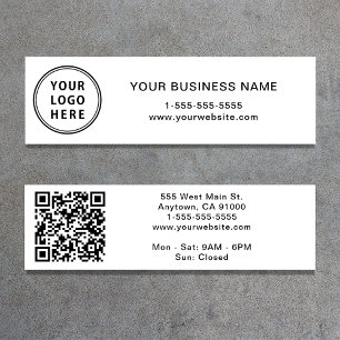 Modern Logo QR Code Mini Business Card