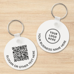 Modern Logo QR Code Promotional Key Ring