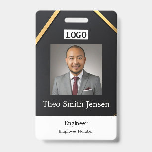 Modern Logo Template Employee Photo ID Badge