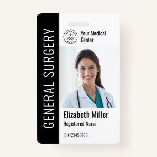 Modern Logo Template Employee Photo Name Nurse ID ID Badge