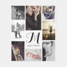 Modern Look Monogram and Photos Black and White