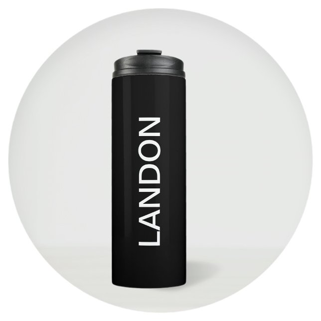 Modern Looking Bold Black White Text Thermal Tumbler (Creator Uploaded)