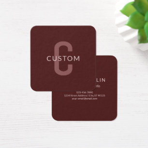 Modern Looking Monogrammed Name   Maroon Red