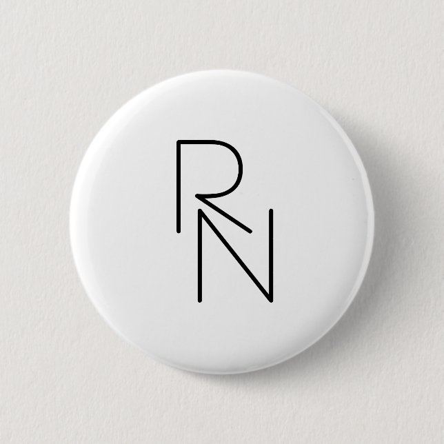 Modern Looking Overlapping Initials 6 Cm Round Badge (Front)