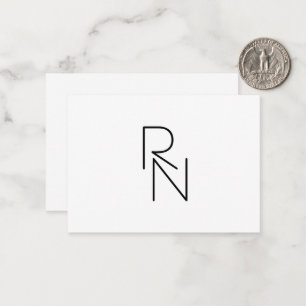Modern Looking Overlapping Initials Card