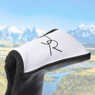 Modern Looking Overlapping Initials Golf Head Cover