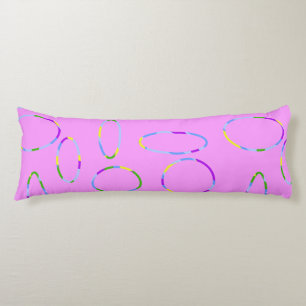 Modern Loops on Pink Magenta Body Pillow